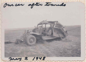 Mundy Car after Tornado May 2 1948
