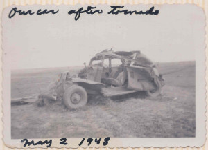 Mundy Car after Tornado May 2 1948