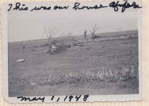 Mundy House foundation after Tornado May 1 1948